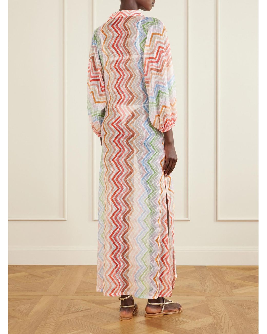 Missoni Pink Striped Crochet-Knit Coverup