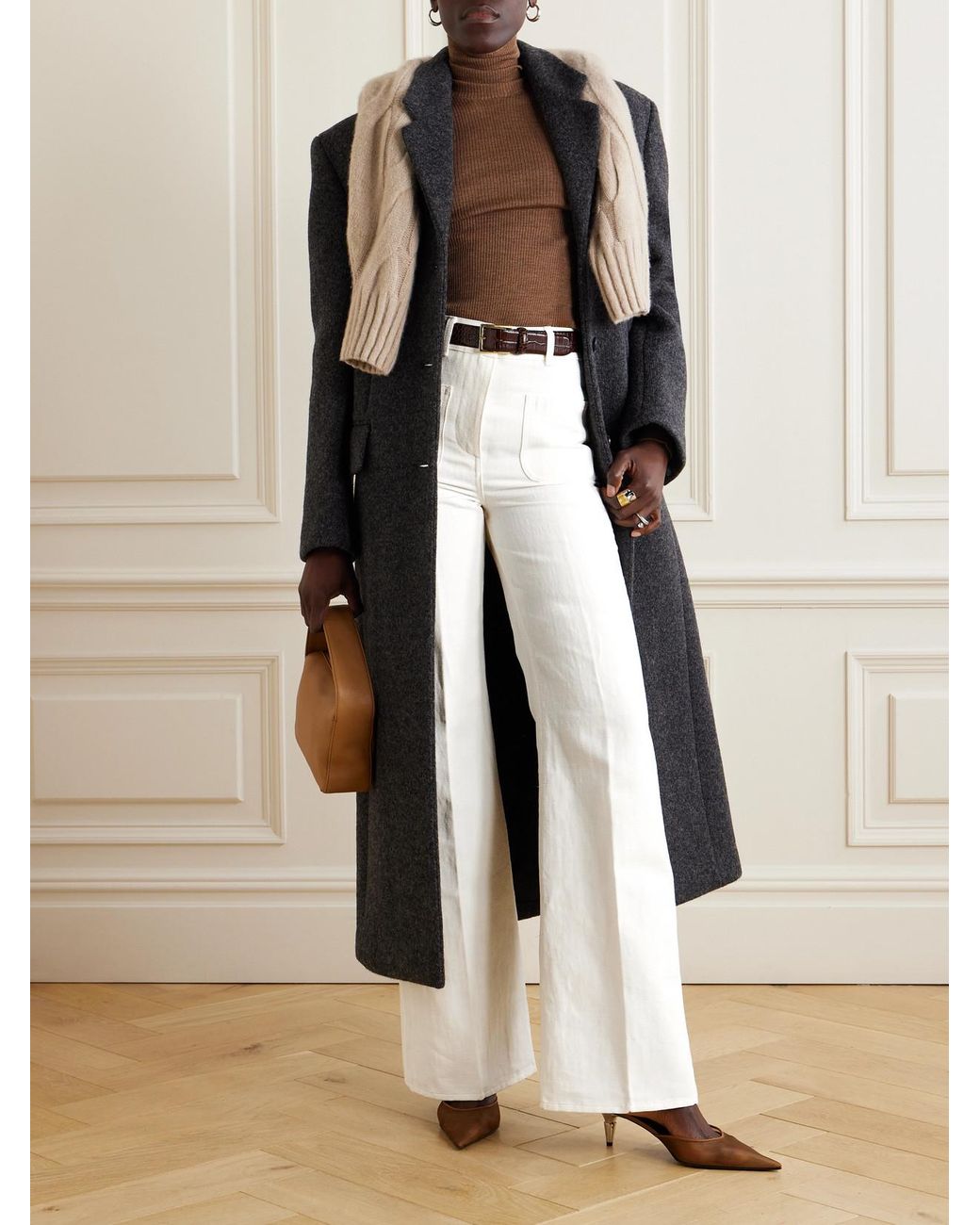 Loro Piana White Linen And Cotton-Blend Straight-Leg Pants