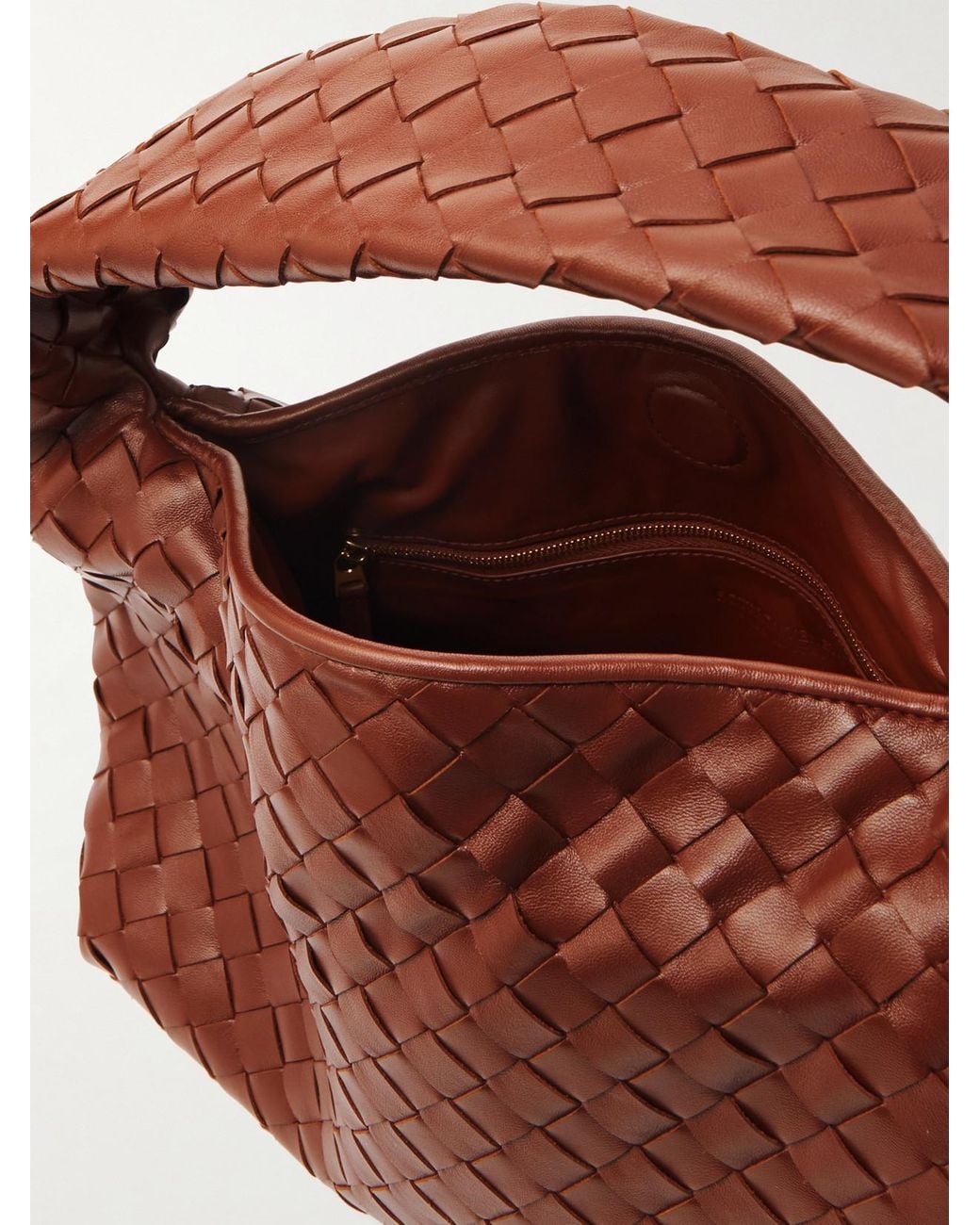 Bottega Veneta Brown Hop Medium Intrecciato Leather Tote