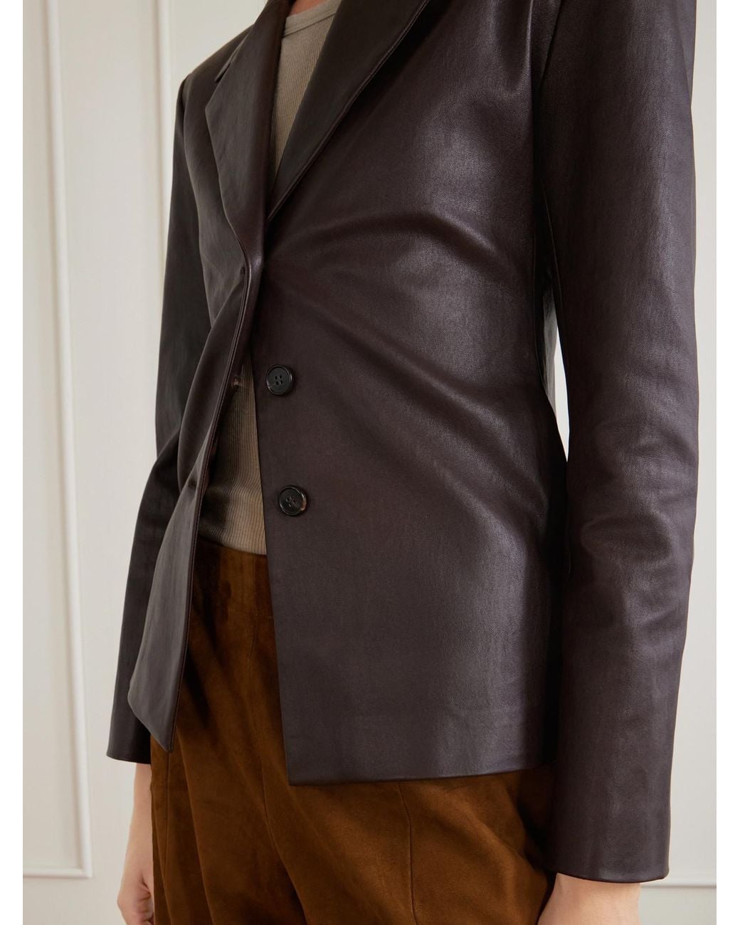 Stouls Brown Helly Leather Blazer
