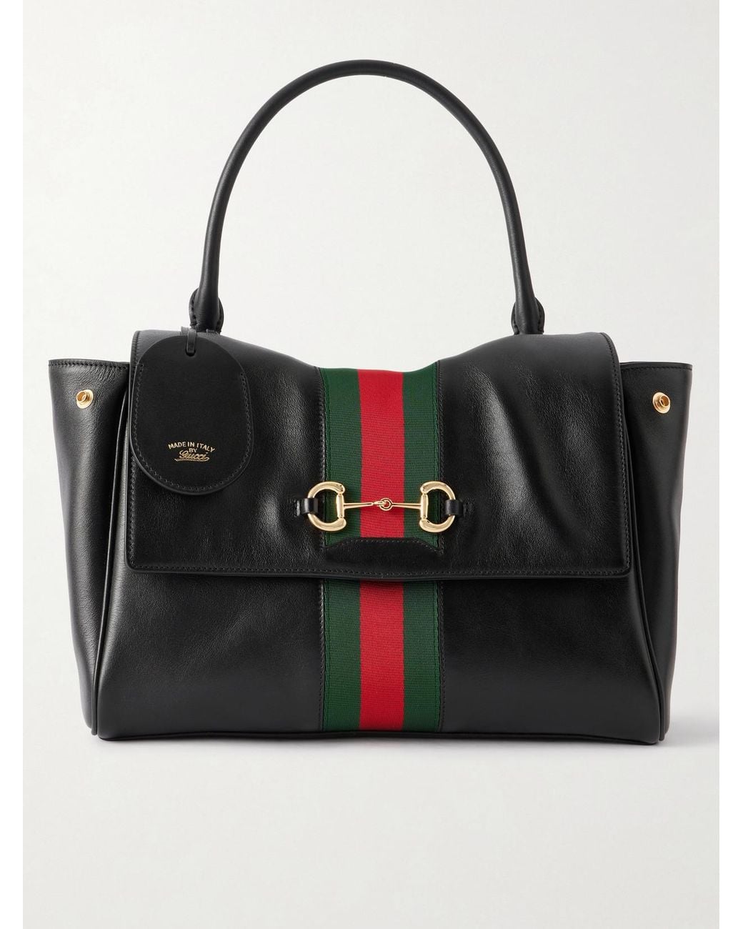 Gucci Black Paparazzo Large Leather Shoulder Bag