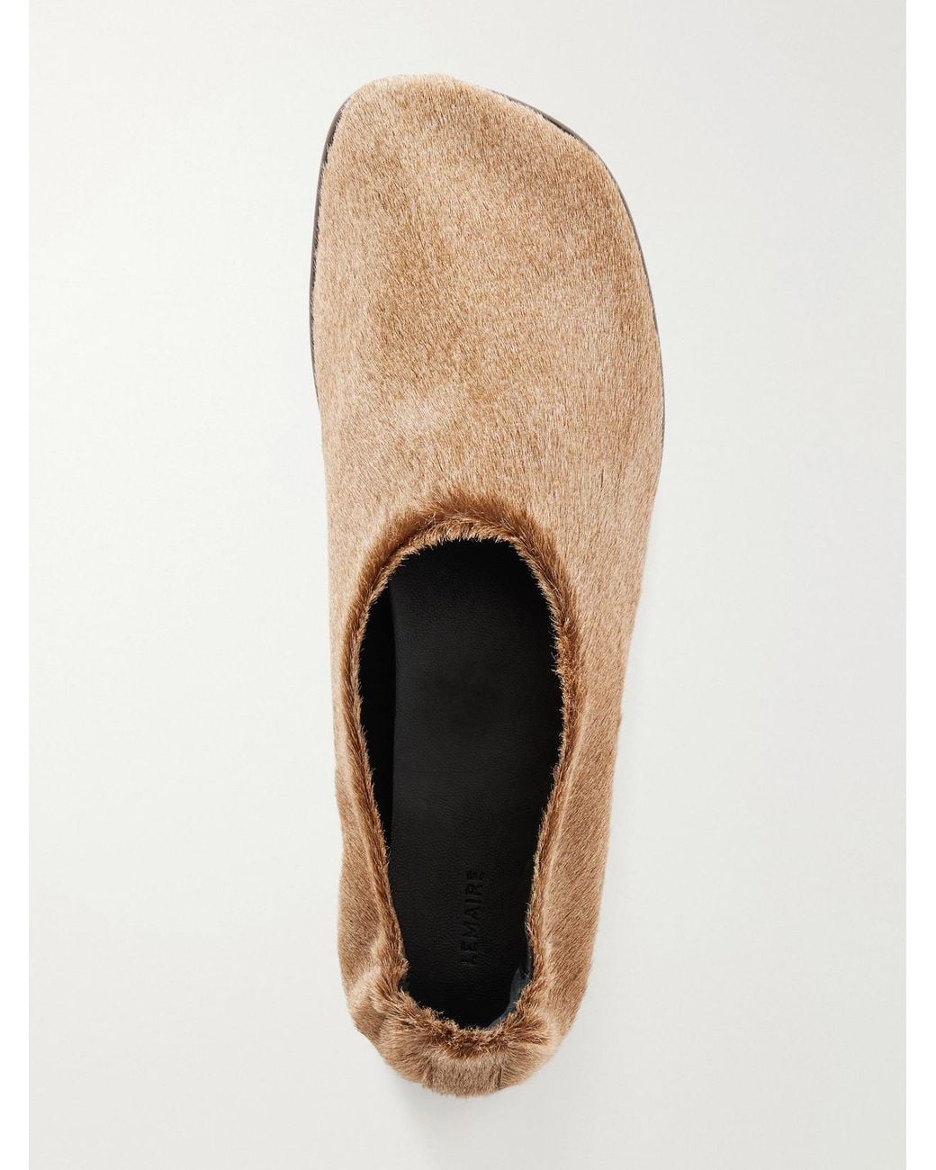 Lemaire Natural Glove Calf Hair Slip-Ons