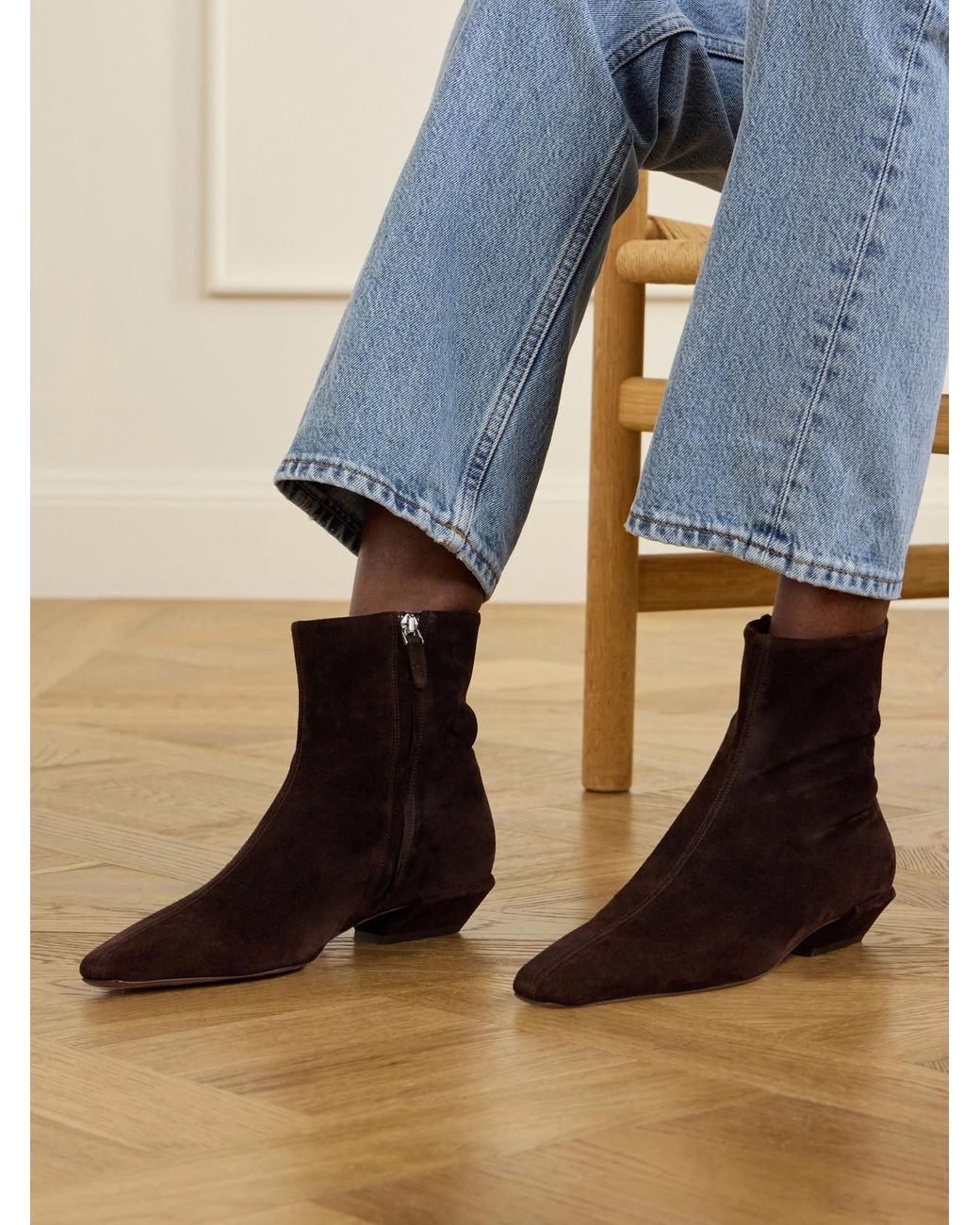 Paris Texas Brown Bettina 25 Suede Ankle Boots