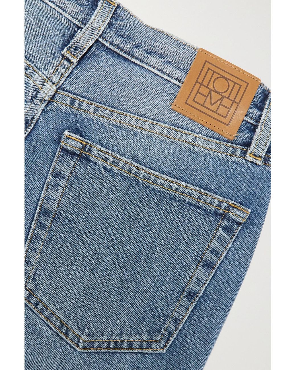 Totême Blue Net Sustain Classic Cut High-Rise Straight-Leg Organic Jeans