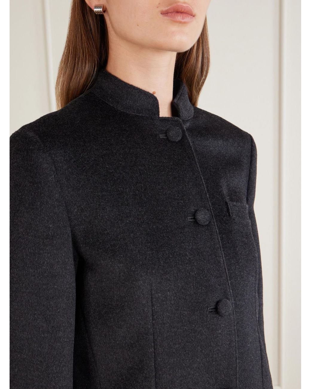 LIBEROWE Black Alexander Brushed Wool And Cashmere-Blend Blazer