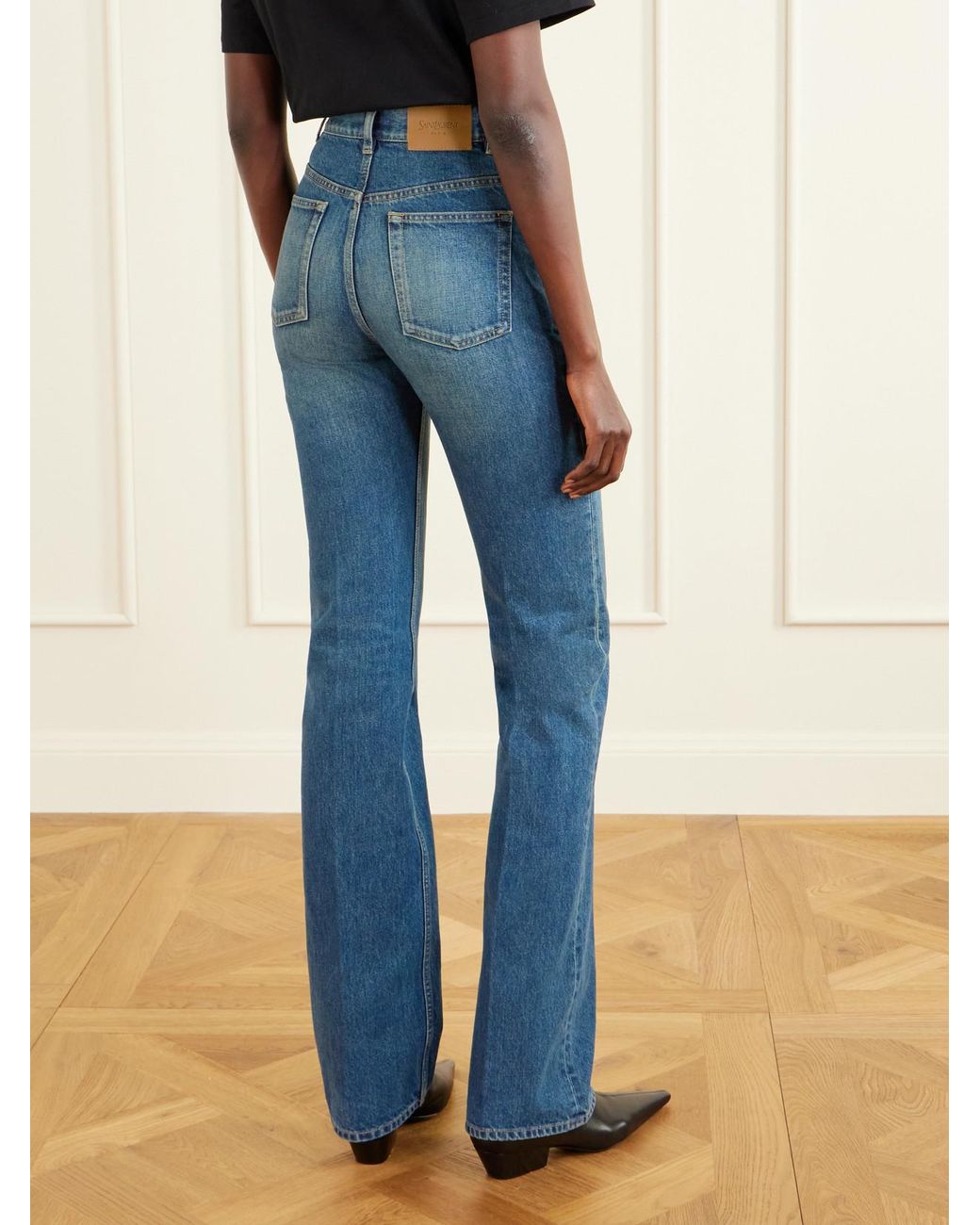 Saint Laurent Blue Neo Clyde Straight-Leg Jeans
