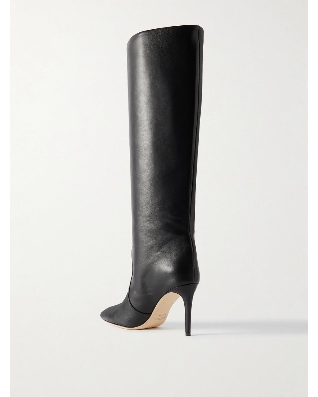 Paris Texas Black Stiletto 85 Leather Knee Boots