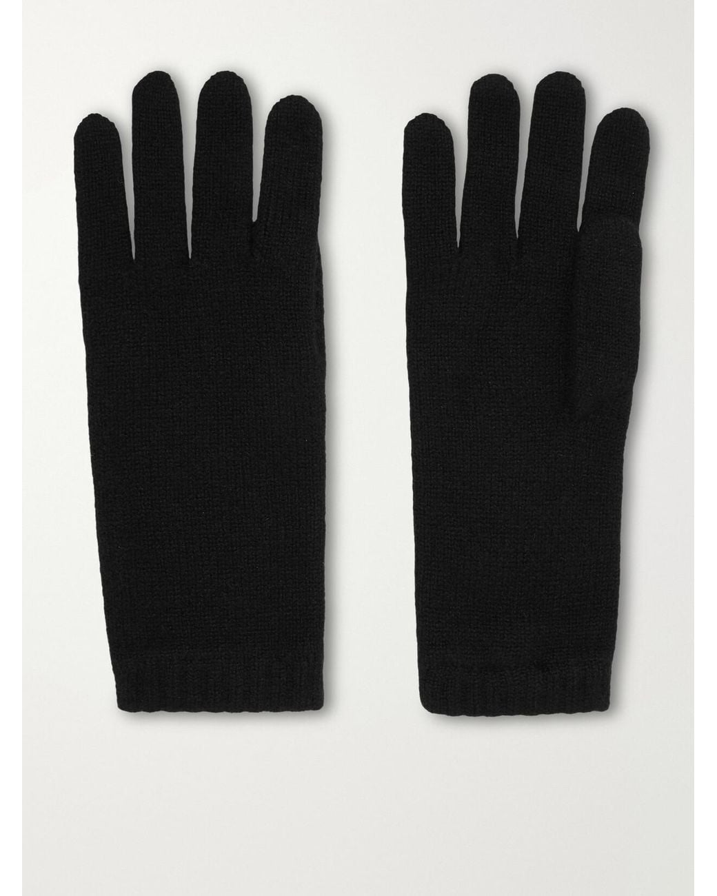 Johnstons Black Cashmere Gloves