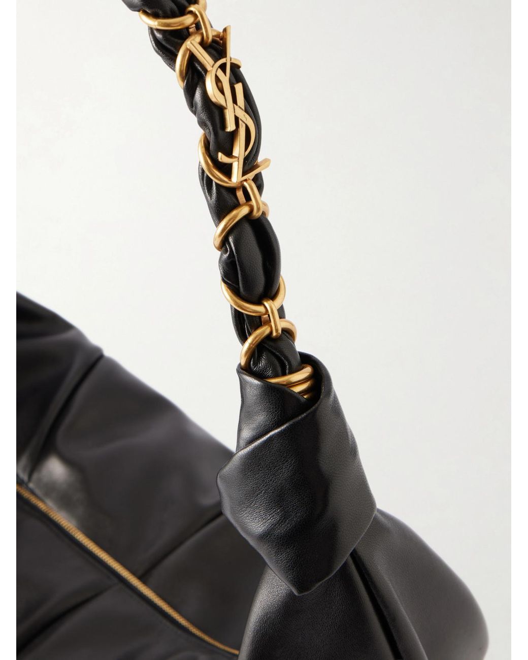 Saint Laurent Black Amalia Small Leather Shoulder Bag