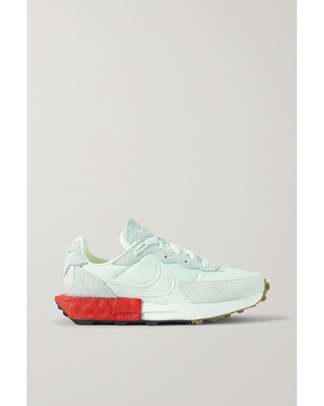 Nike Fontanka Waffle Suede And Mesh Sneakers in White | Lyst