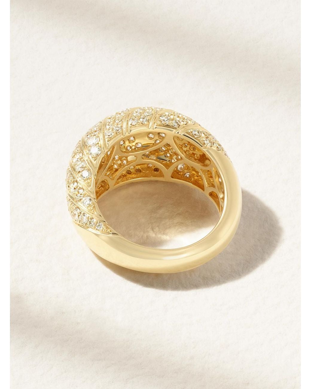 Anita Ko Natural Domed 18-Karat Diamond Ring