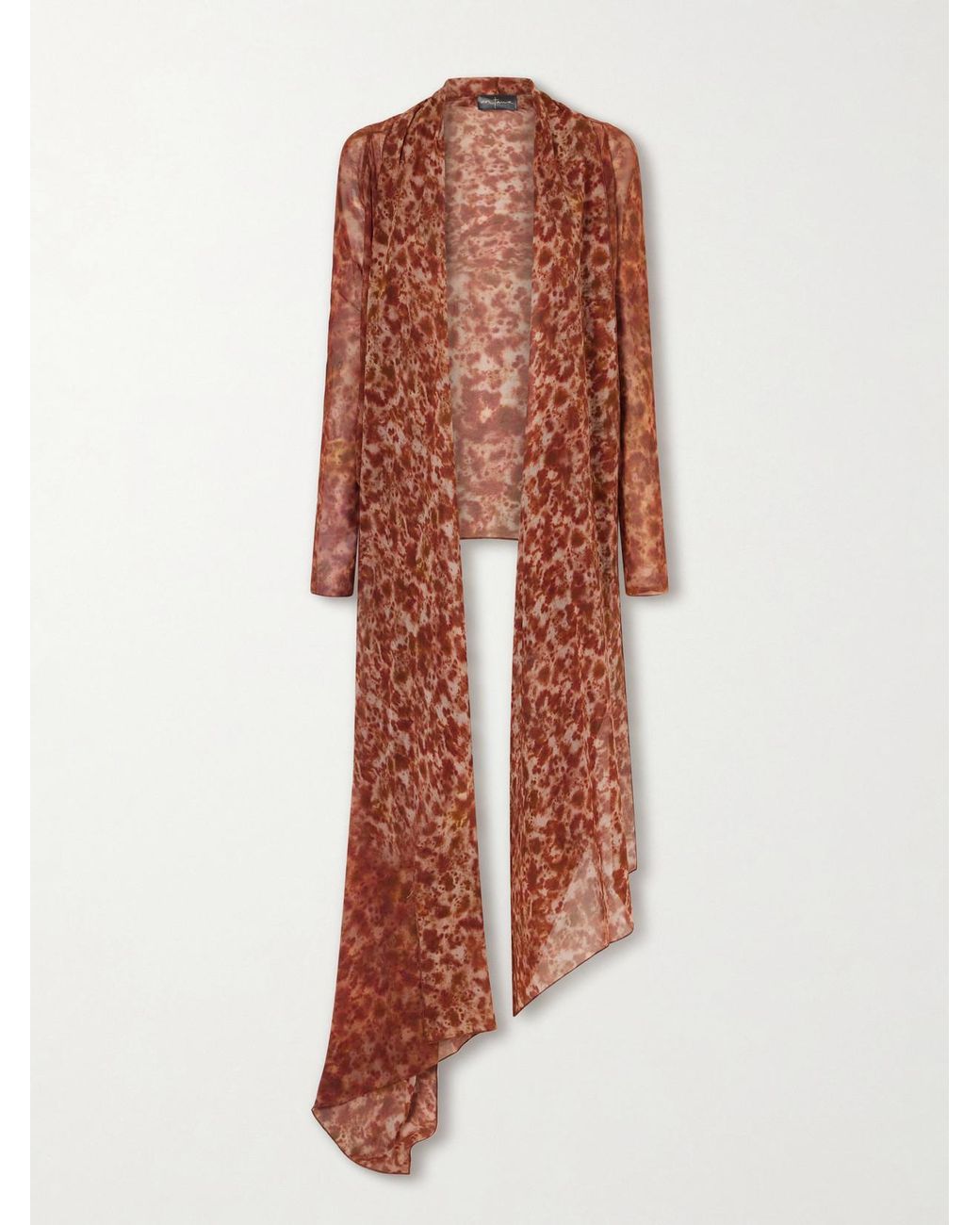 Cortana White Meena Printed Silk-Crepon Jacket
