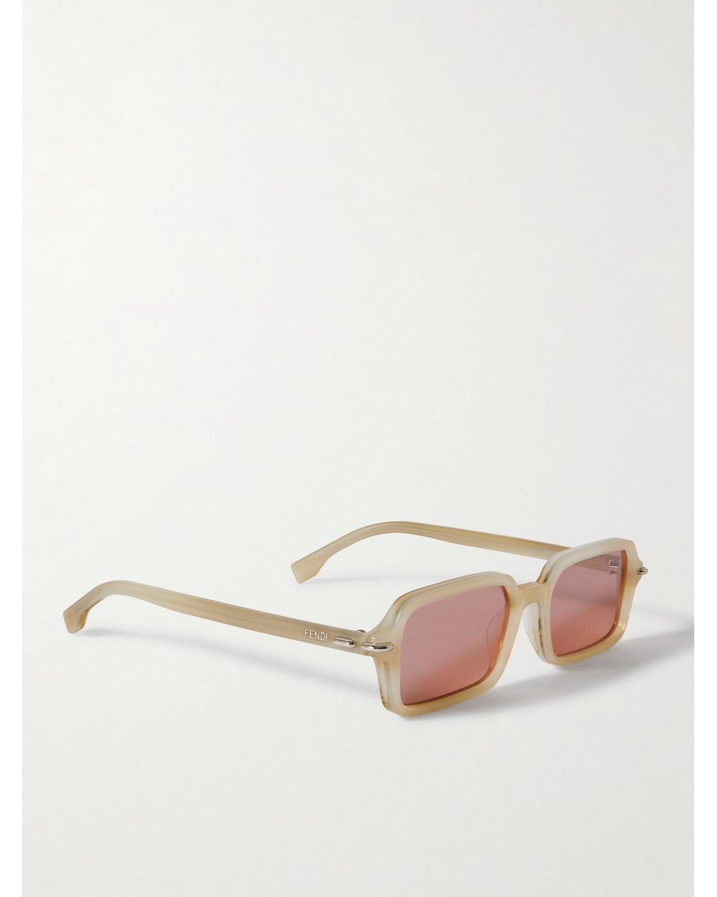 Fendi Selleria Rectangle-Frame Acetate Sunglasses in Pink | Lyst display picture 3