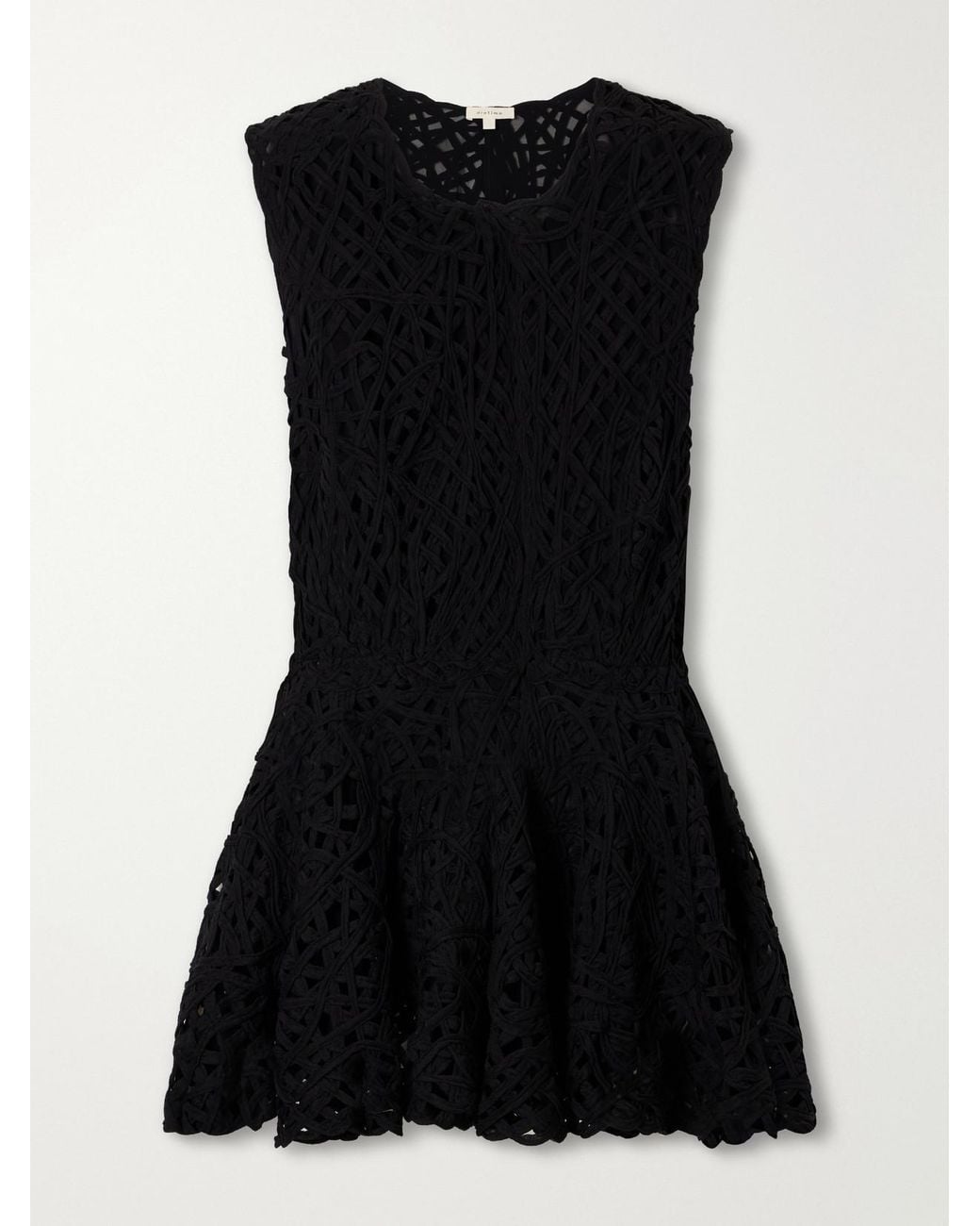 DIOTIMA Black Laurin Scalloped Net Georgette Blouse