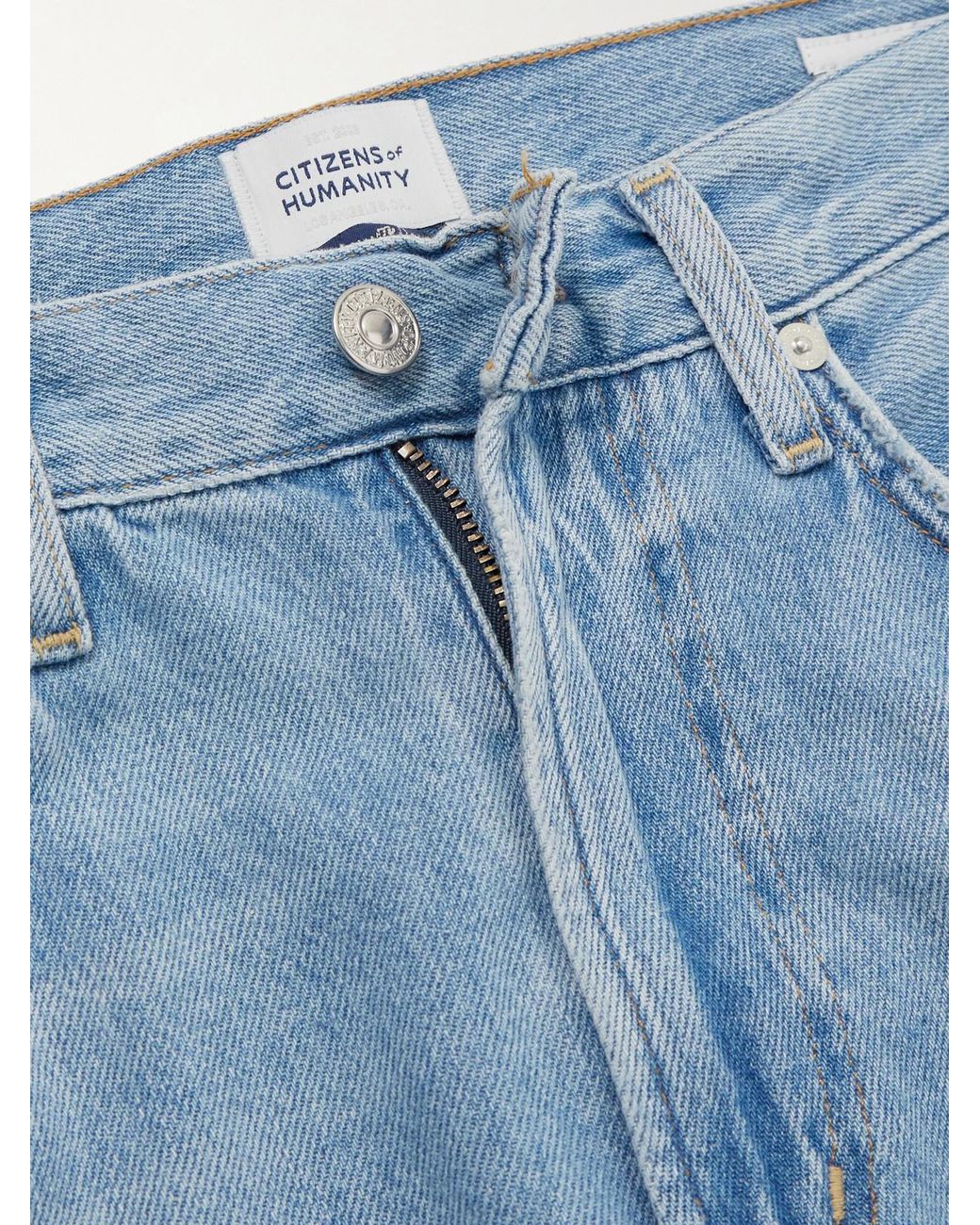 Citizens of Humanity Blue Miro Mid-Rise Barrel-Leg Jeans