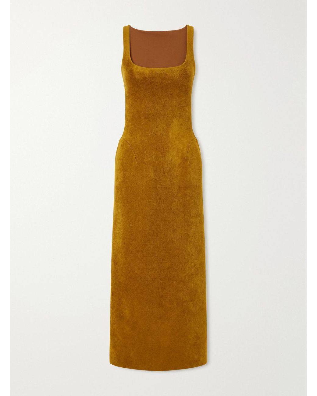 Alaïa Metallic Terry Midi Dress