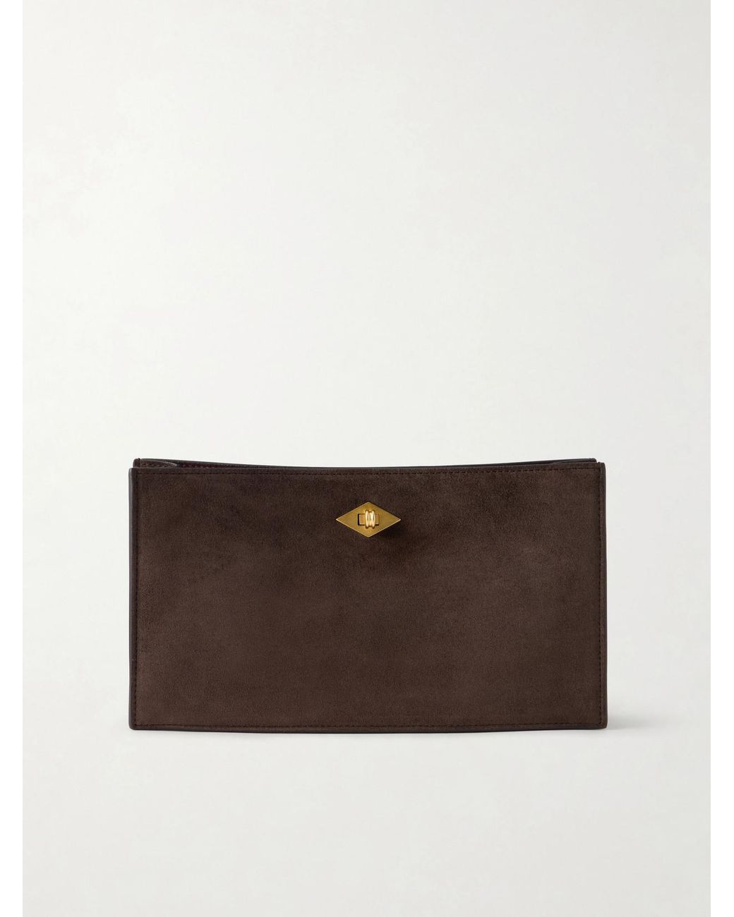 Metier Brown Ease Suede Clutch