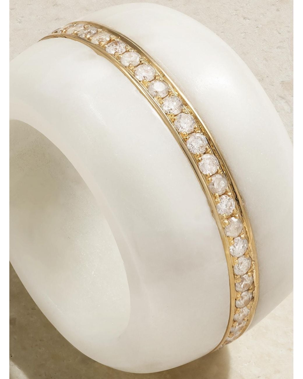 BY PARIAH Natural 14-Karat Recycled, Marble And Diamond Ring