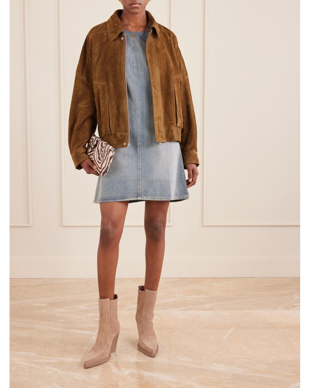 Paris Texas Natural Dallas 60 Suede Ankle Boots