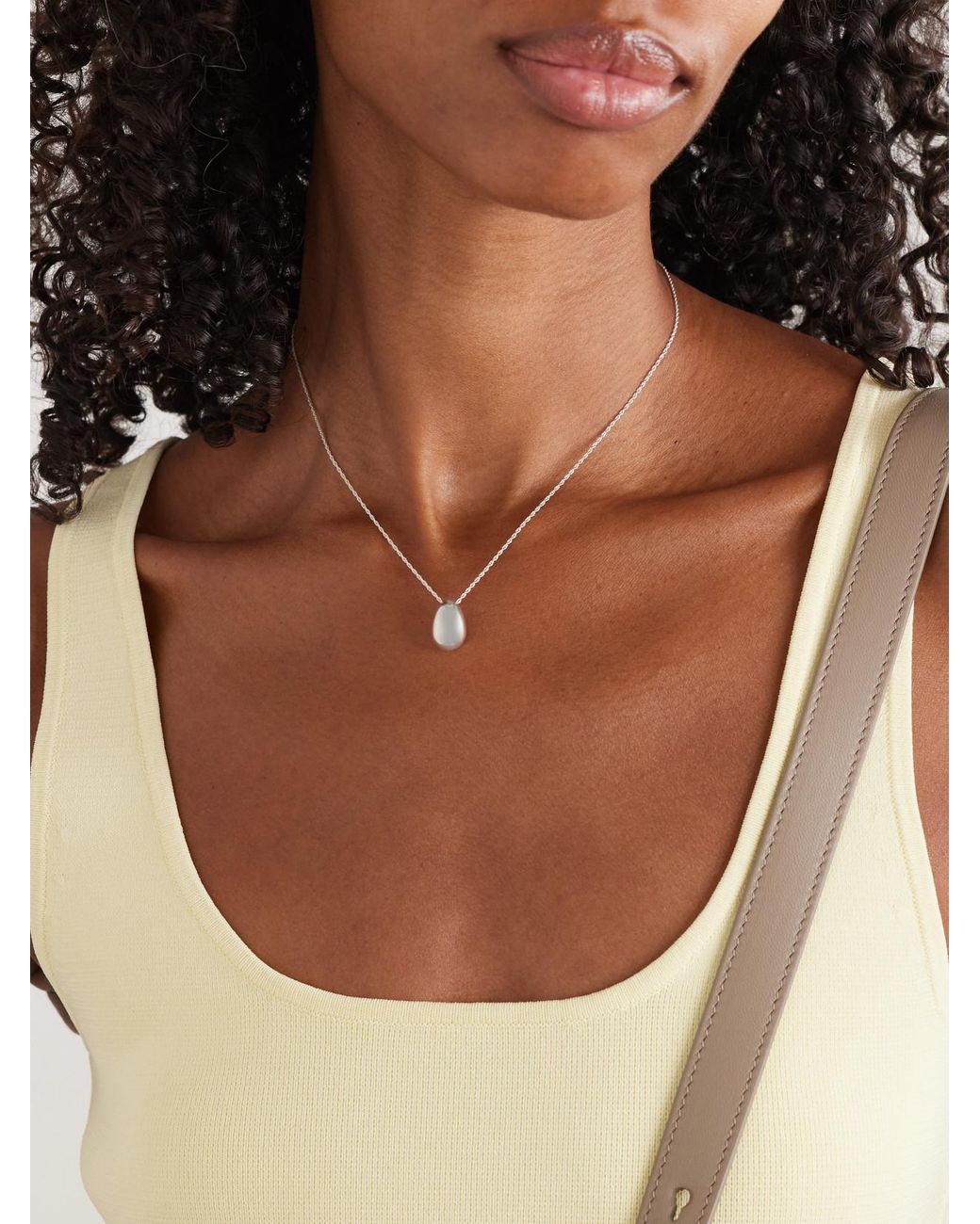Sophie Buhai White Tiny Egg Necklace