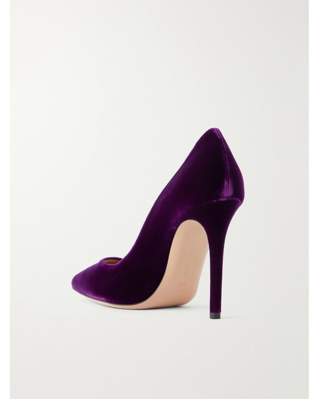 Gianvito Rossi Purple Gianvito 105 Velvet Pumps