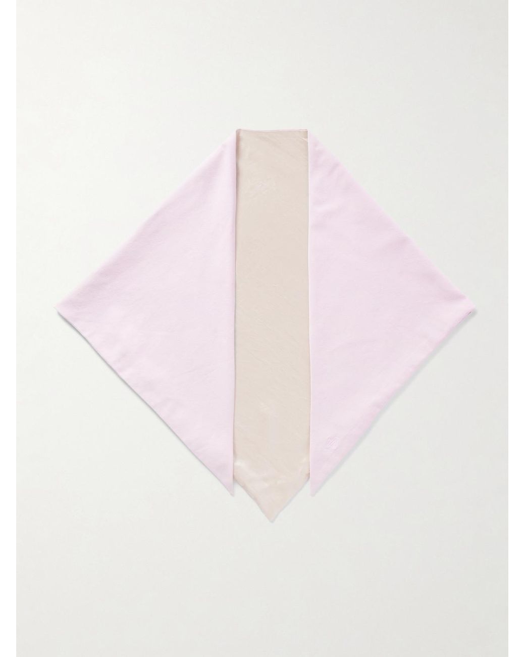Agolde Pink Maria Mcmanus Embroidered Organic Denim Scarf
