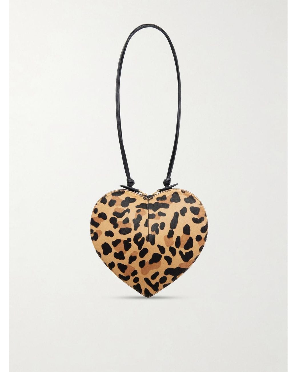 Alaïa White Le Coeur Leopard-Print Leather-Trimmed Calf Hair Shoulder Bag