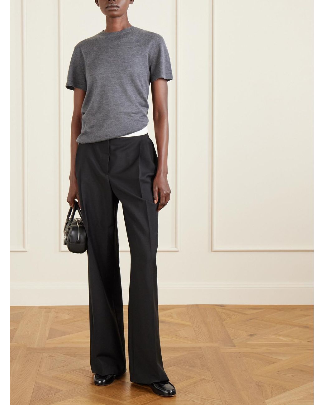 Jamie Haller Black Buckled Glossed-Leather Loafers