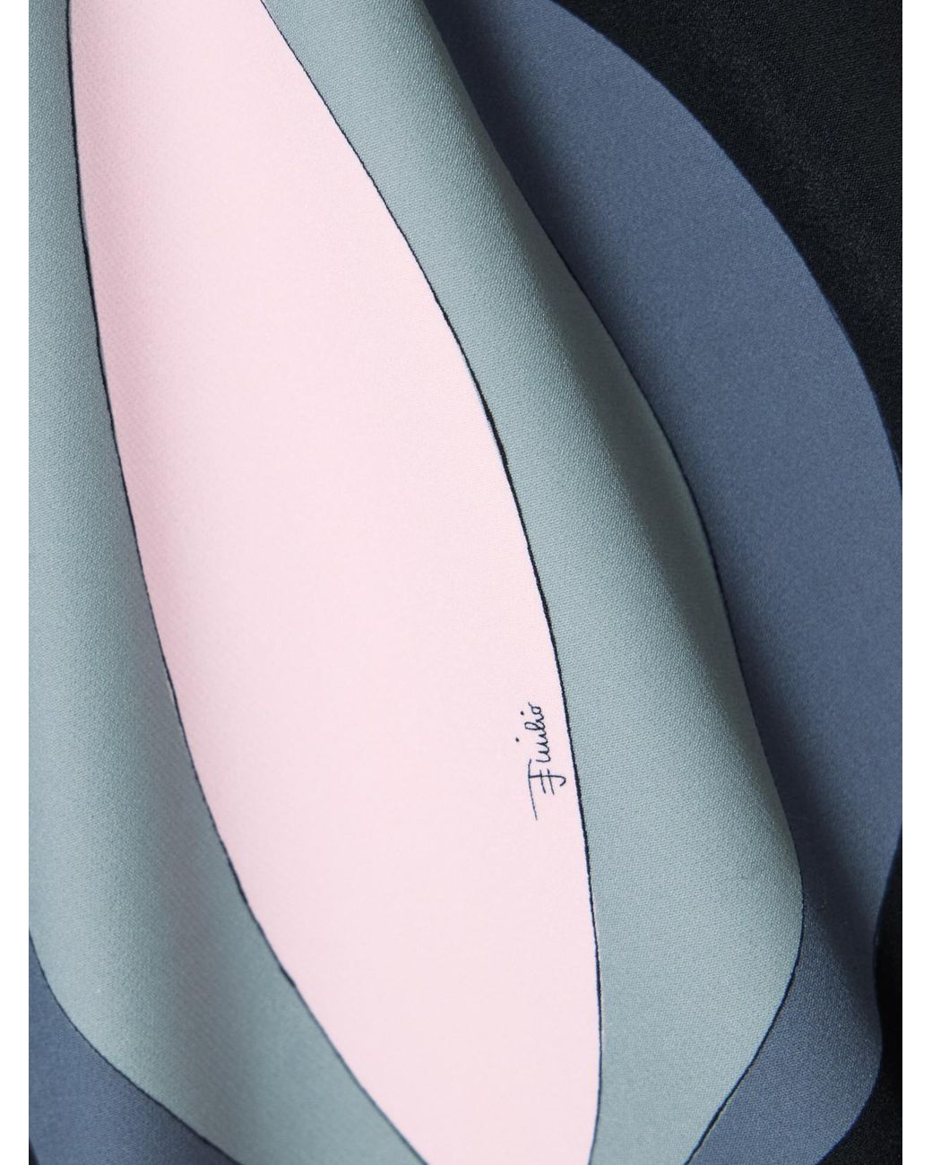 Emilio Pucci Blue Printed Stretch-Scuba Maxi Skirt