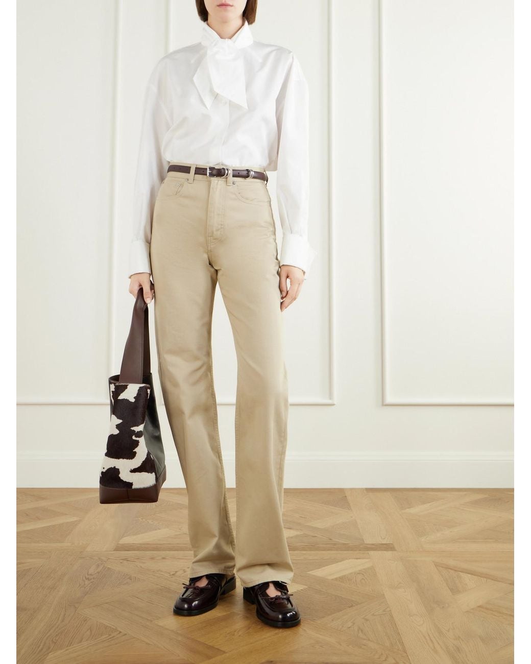 Marni White Scarf-Detailed Cotton-Poplin Shirt