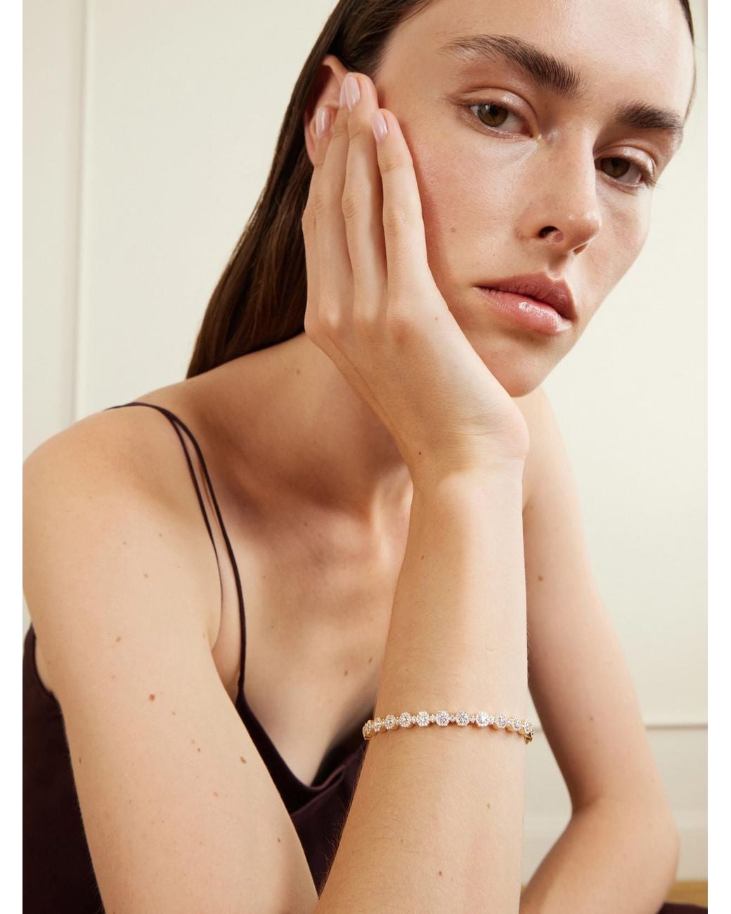 David Morris Natural Triolette 18-Karat Diamond Bangle