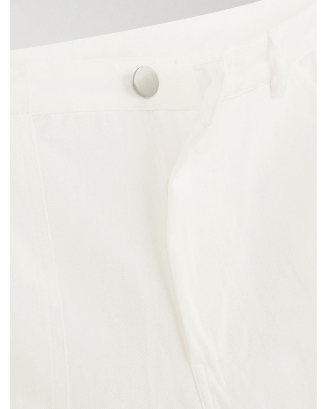 Deiji Studios White Pocket Organic Wide-Leg Jeans