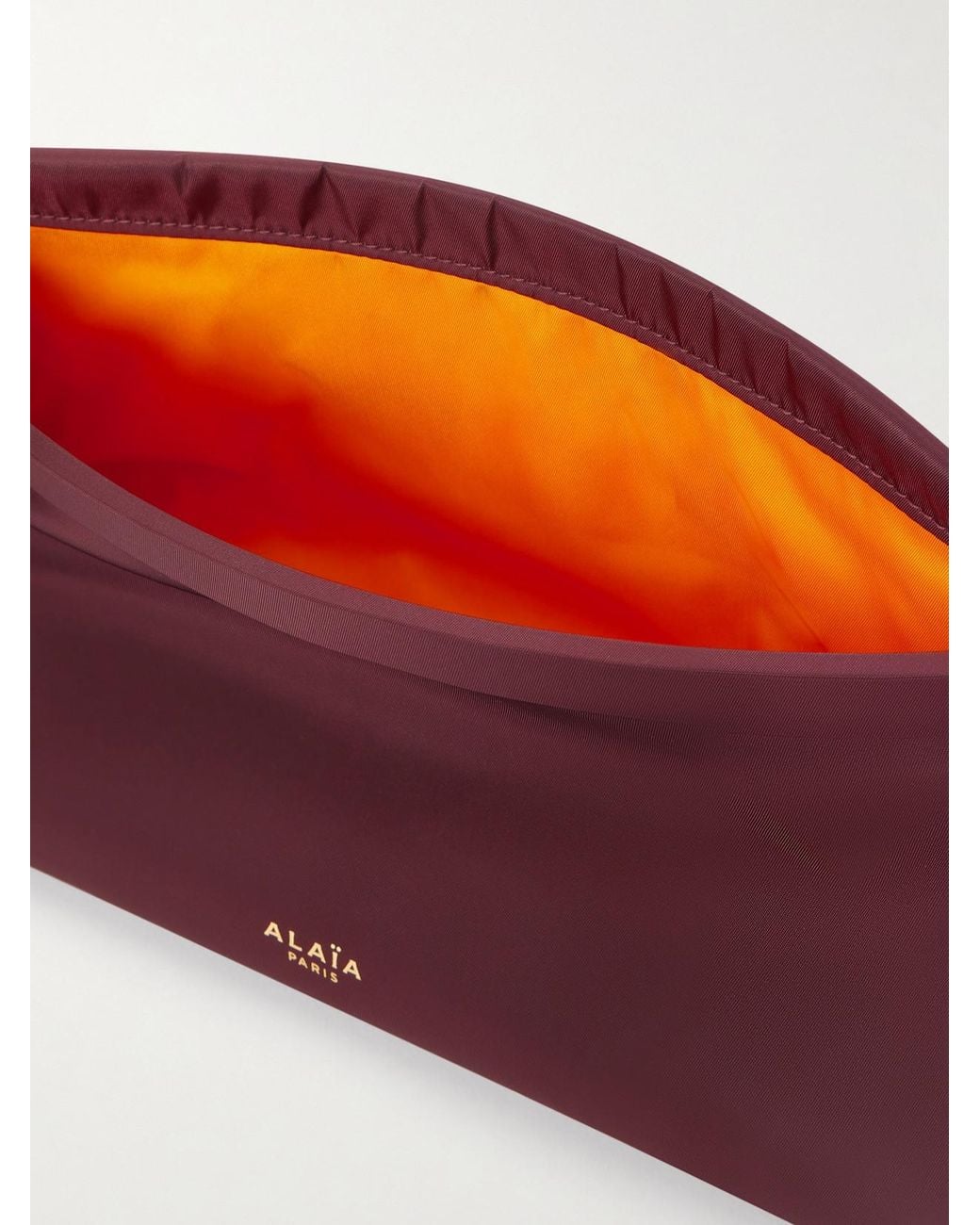 Alaïa Purple Le Click E/W Medium Satin-Twill Shoulder Bag