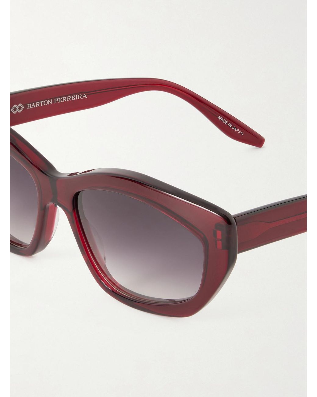 Barton Perreira Red Bessie Cat-Eye Acetate Sunglasses