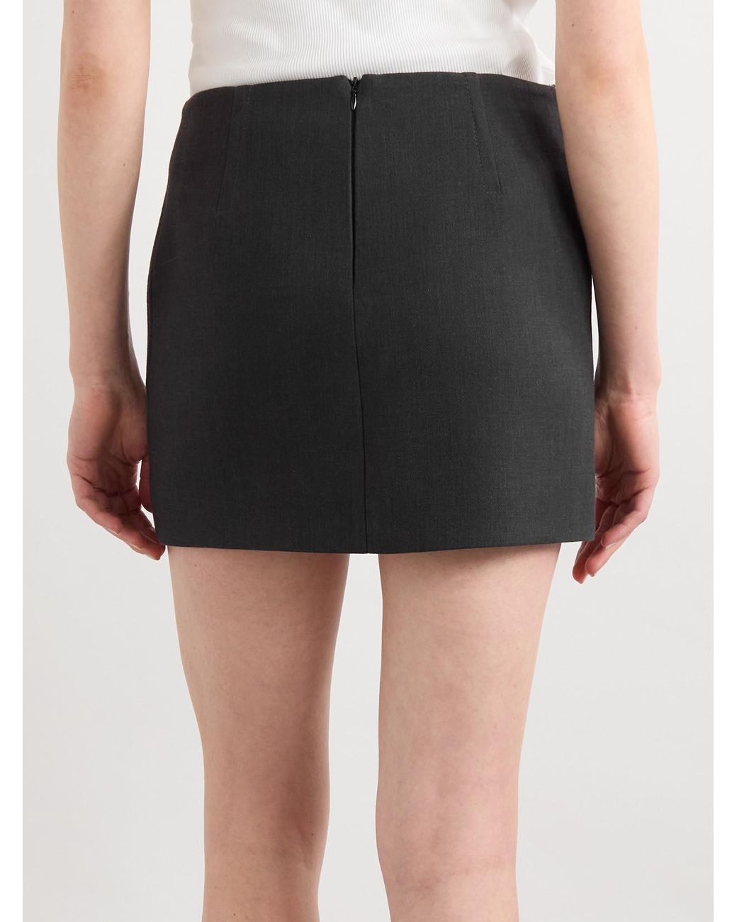 Bottega Veneta Black Woven Mini Skirt