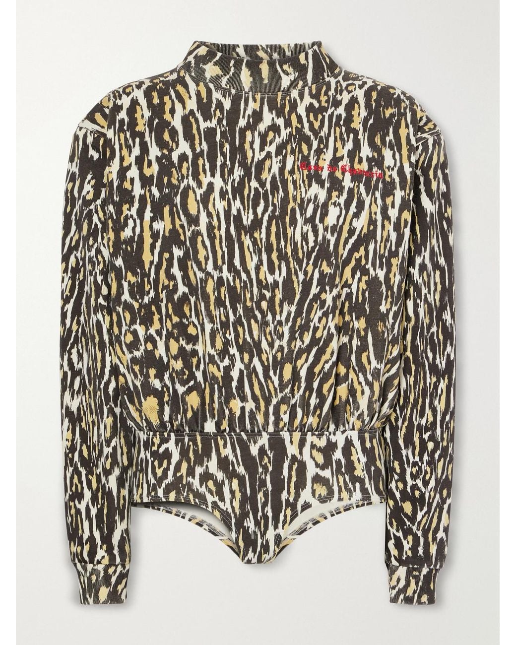 Willy Chavarria Multicolor Cheetah Logo-Embroidered Print Cotton-Jersey Bodysuit