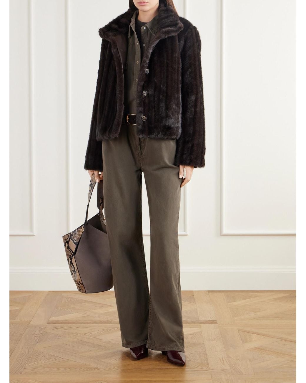 Jonathan Simkhai Black Sudie Plush Jacket