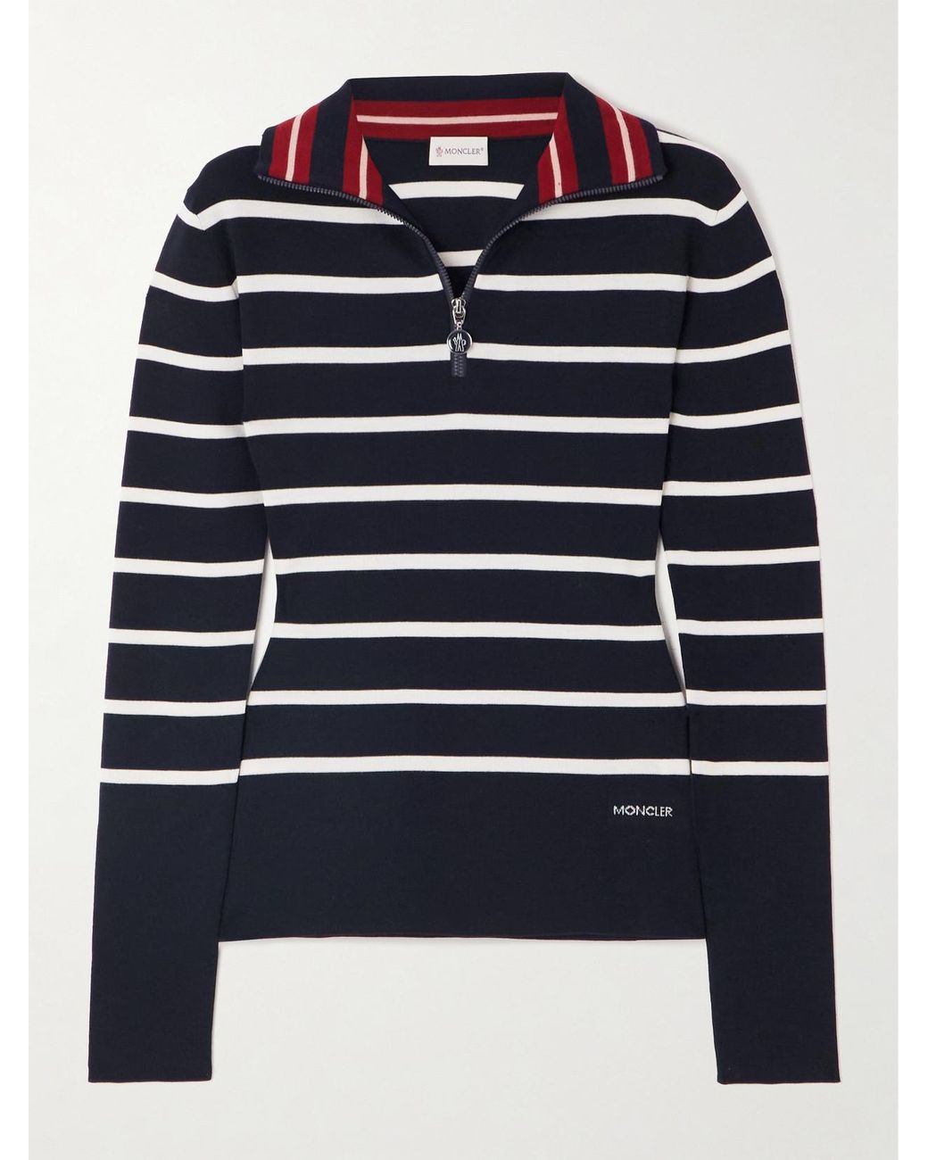 Moncler Blue Striped Wool Sweater