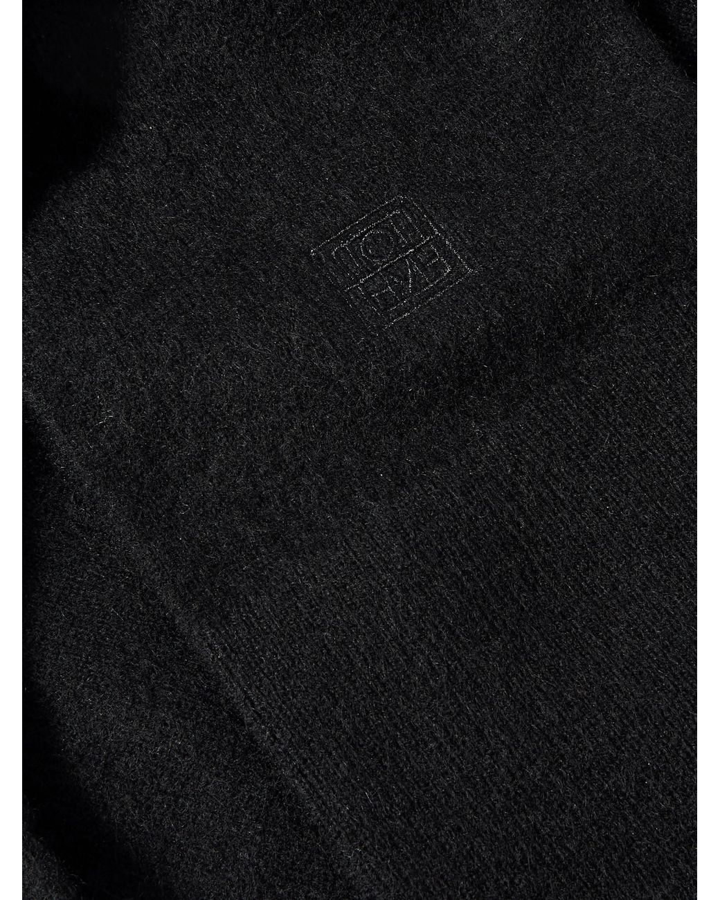 Totême  Blue Sleeve Embroidered Cashmere Scarf