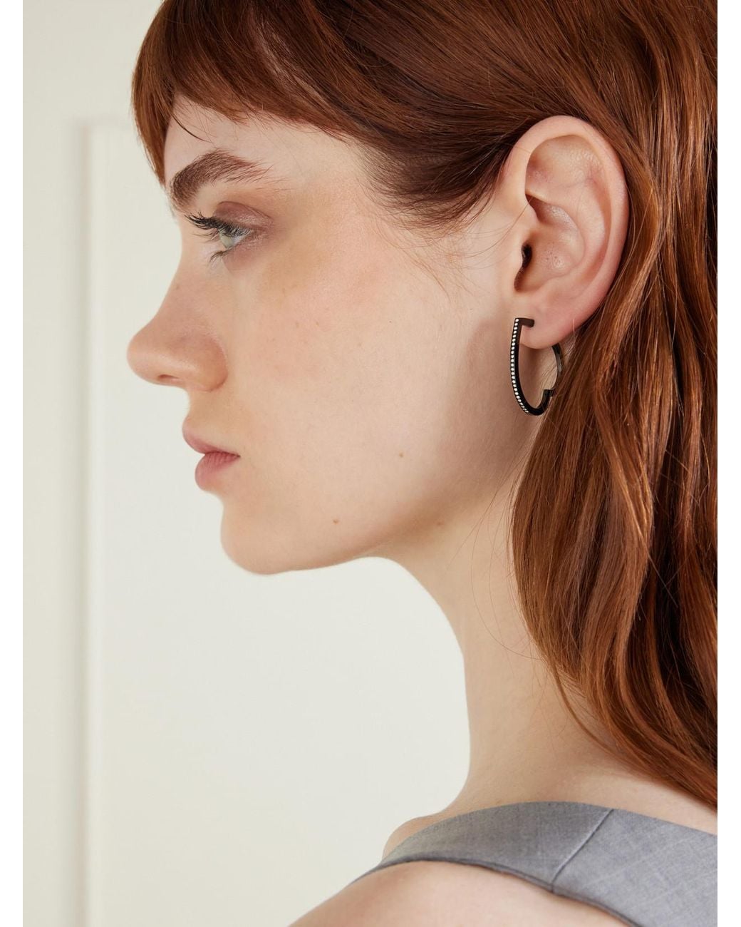 Repossi Natural Antifer Heart Large 18-Karat Diamond Single Earring