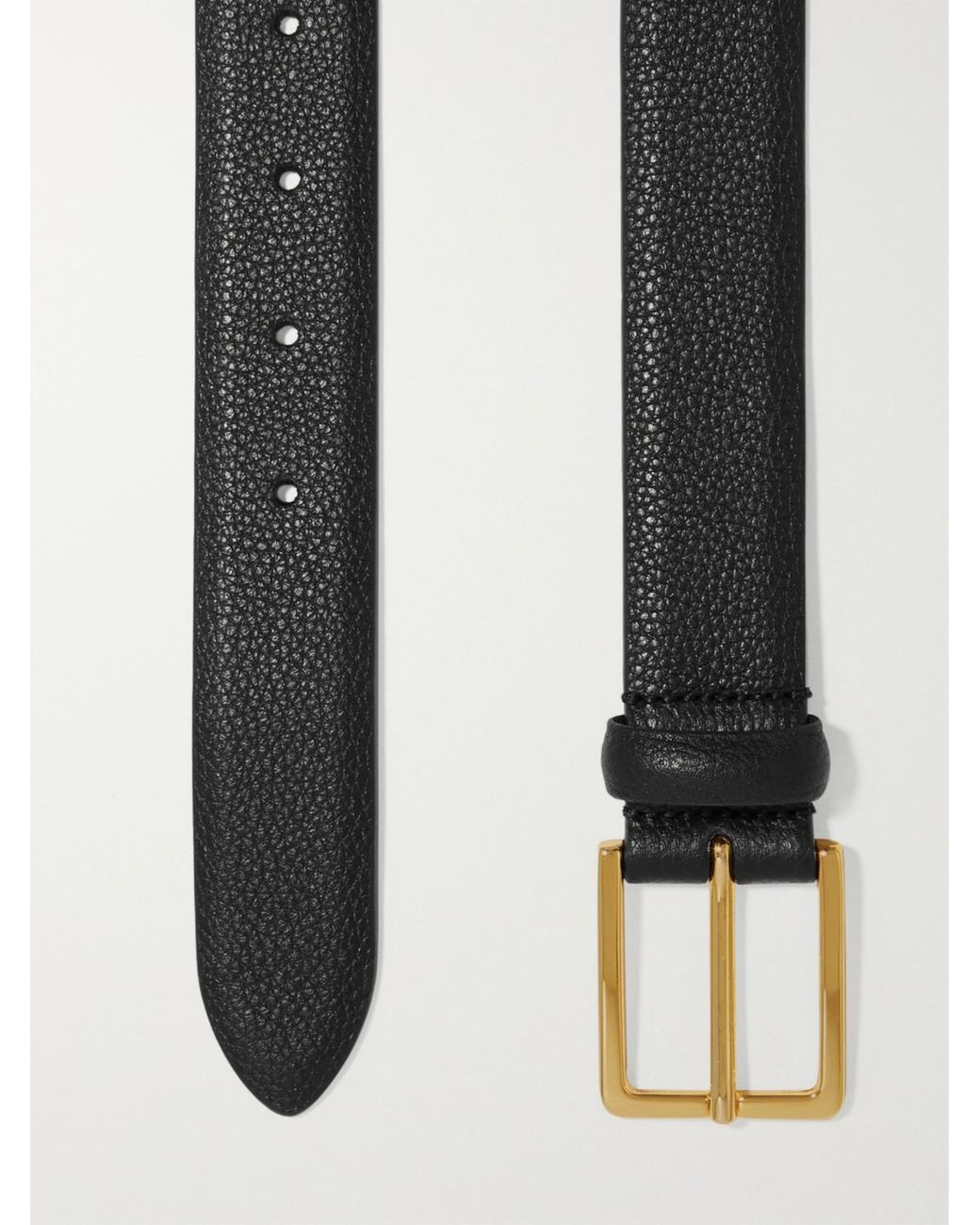 Andersons Black Textured-Leather Belt