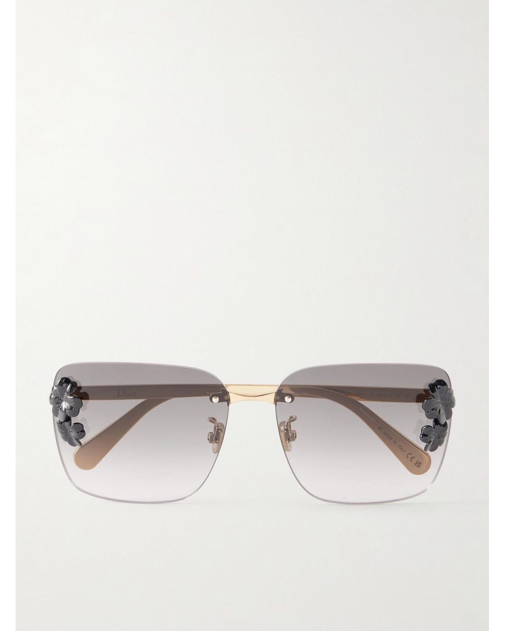 Dior Metallic Dior Clover S2U Square-Frame-Tone Sunglasses