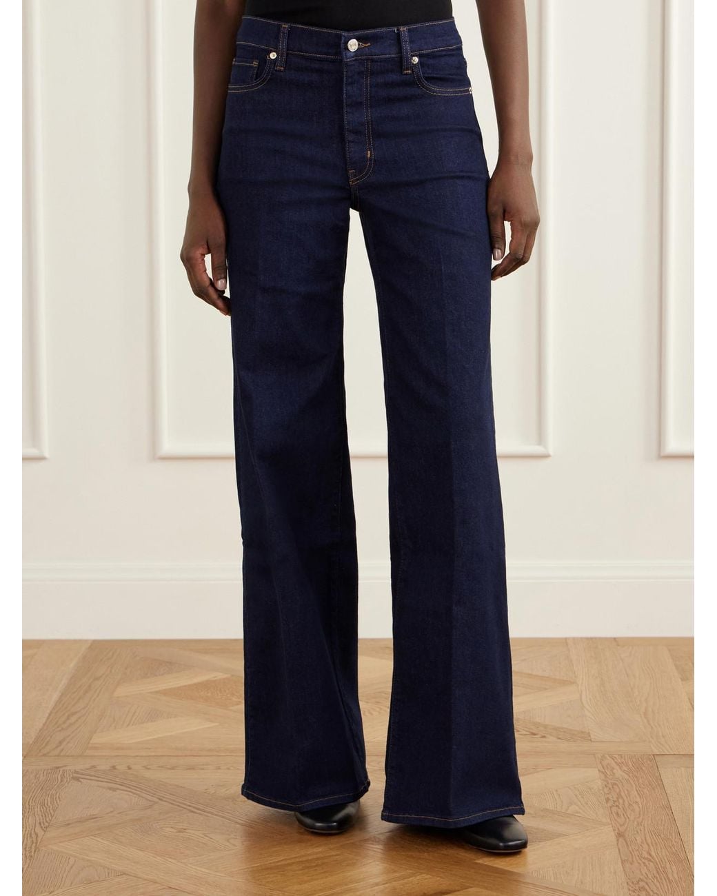 FRAME Blue The Palace High-Rise Wide-Leg Jeans