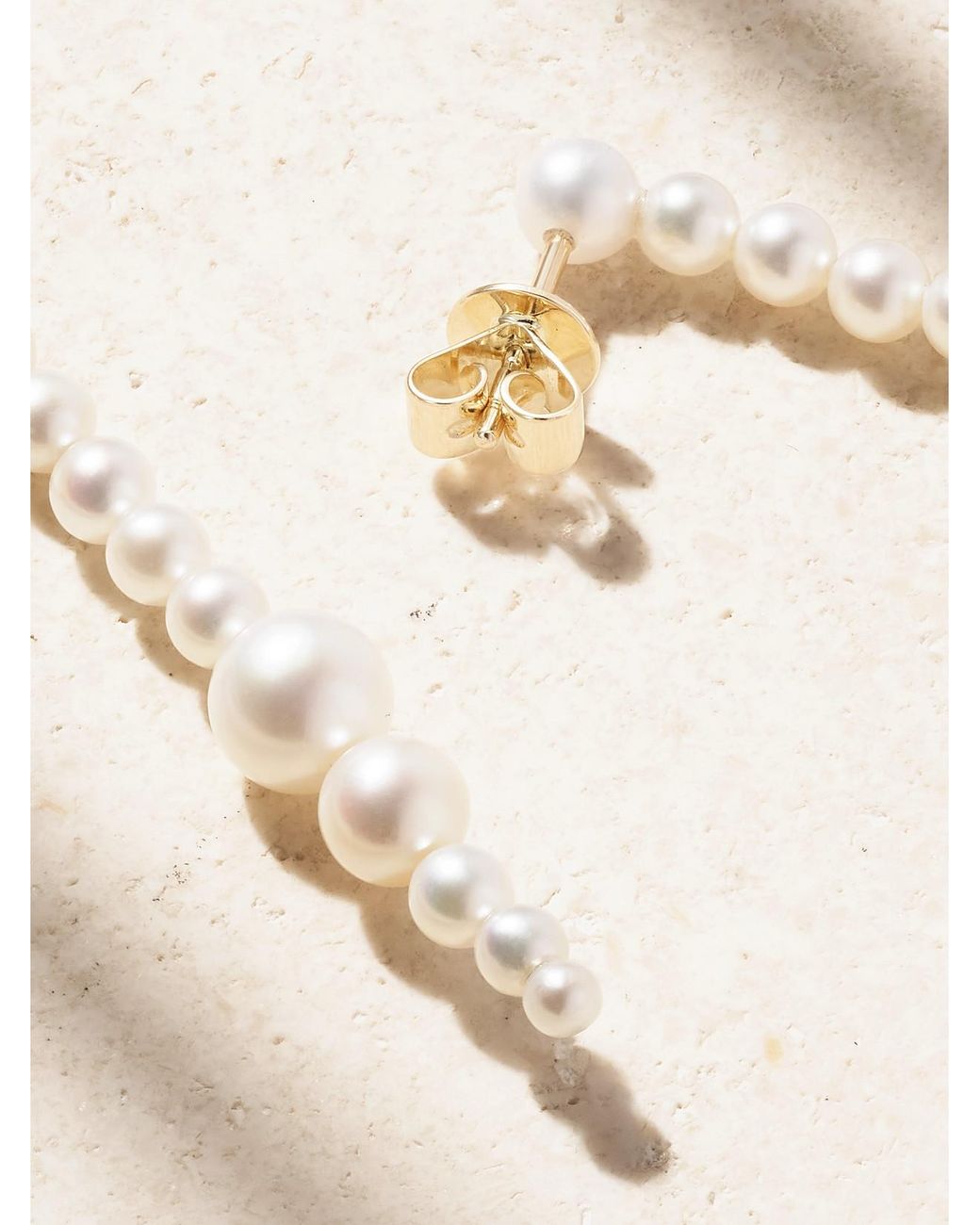 Sophie Bille Brahe Natural Sienna Moon 14-Karat Recycled Pearl Earrings