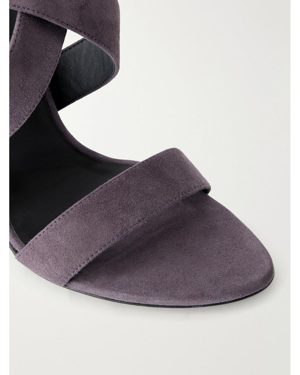 Alaïa Purple Cone 110 Suede Sandals