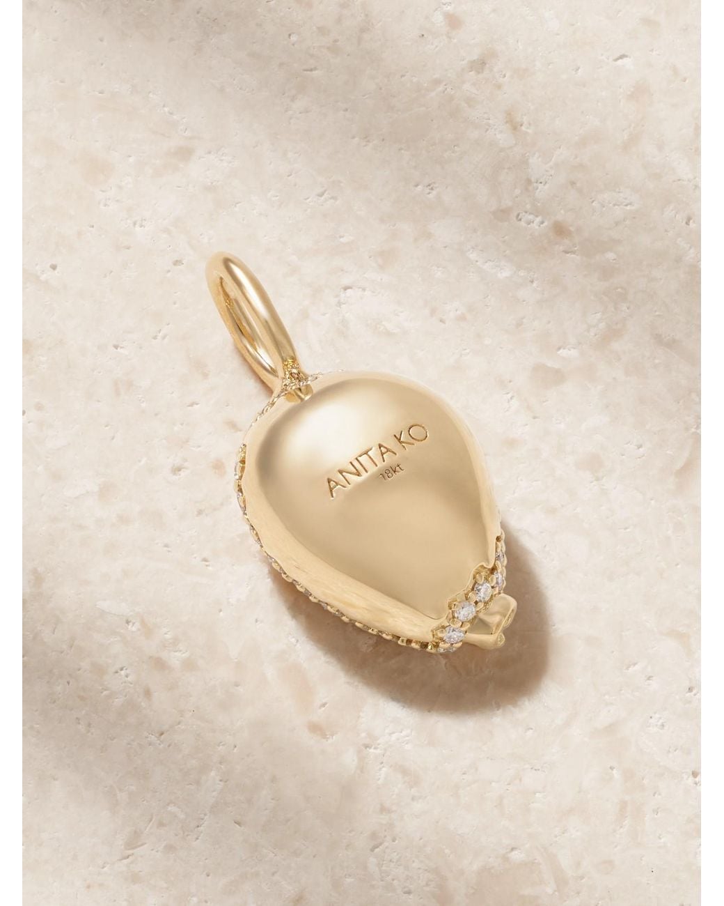 Anita Ko Natural Puka 18-Karat Diamond Pendant