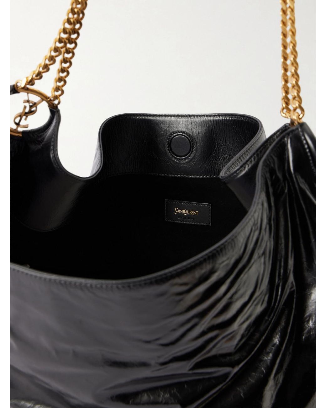 Saint Laurent Black Hortense Leather Shoulder Bag