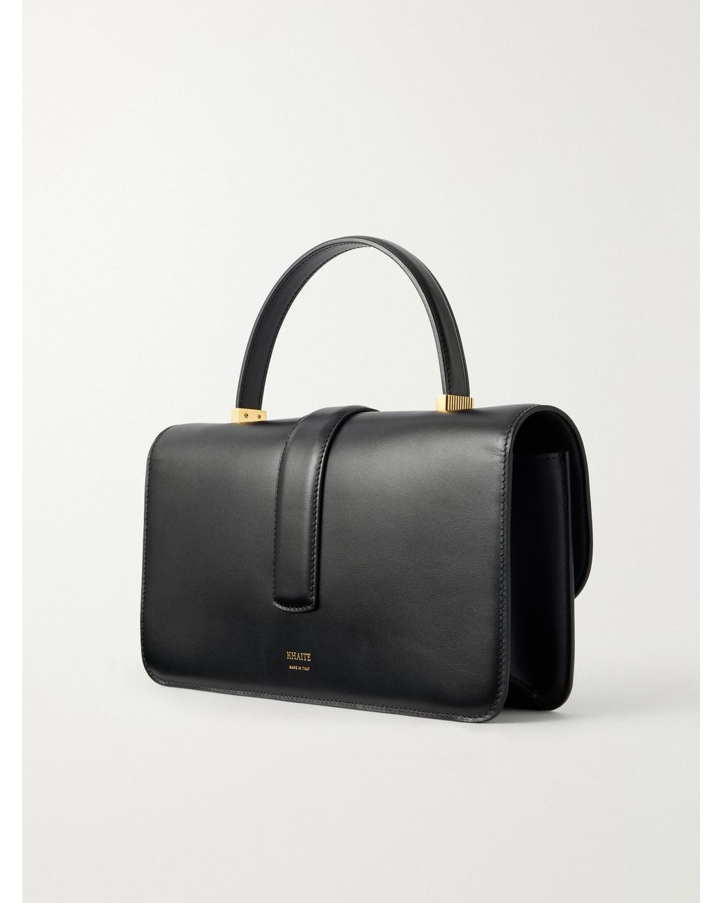 Khaite Black Blake Leather Top-Handle Bag