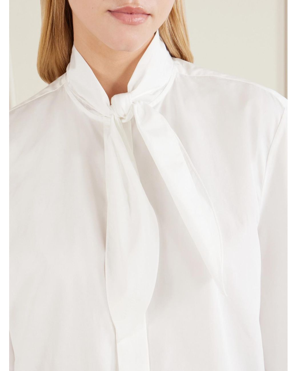 Givenchy White Tie-Detailed Cotton Shirt