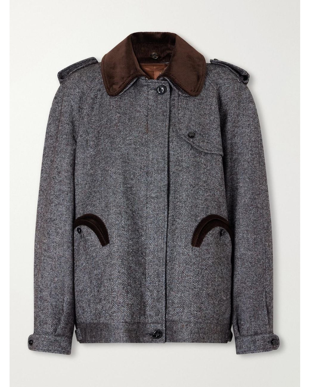 Blazé Milano Gray Chausie Wool-Blend Jacket